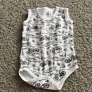 Bike & kayak print Baby Onesie